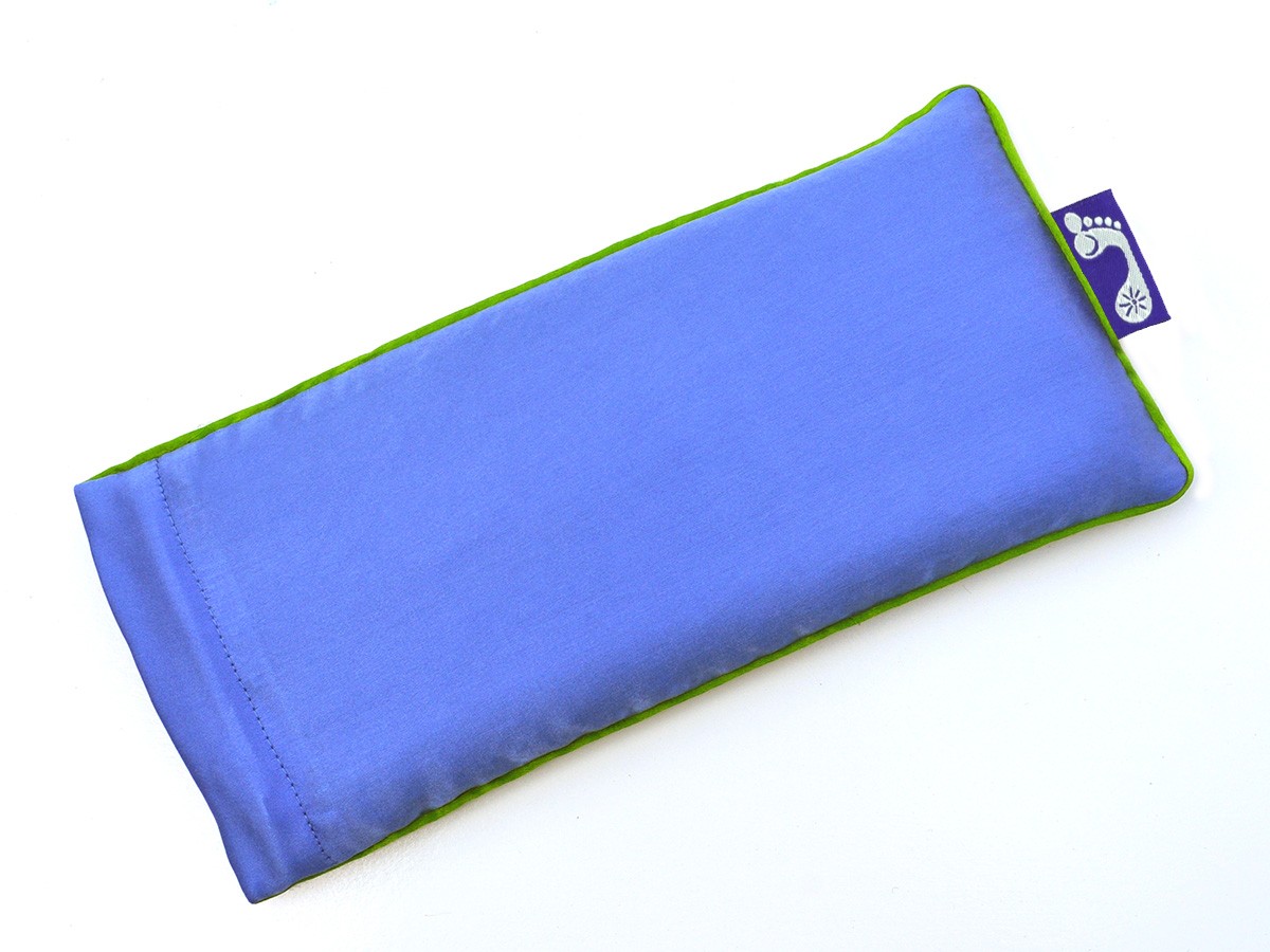 Dazzling Blue Eye Pillow (Lime Piping)