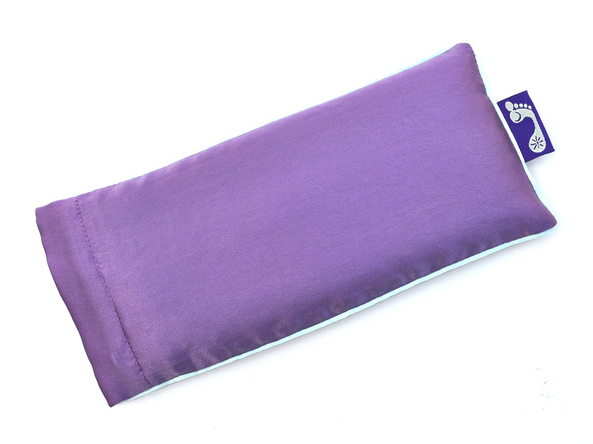Purple Eye Pillow (Light Green Piping)