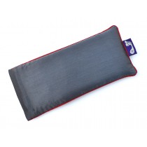 Charcoal Grey Eye Pillow (Burgundy Piping)