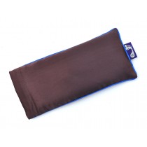 Chocolate Brown Eye Pillow (Blue Piping)