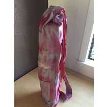 Red and Grey Cotton Jersey Tie Dye Yoga Mat Bag