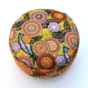 Barefoot Yoga Retro Pattern Tall Zafu