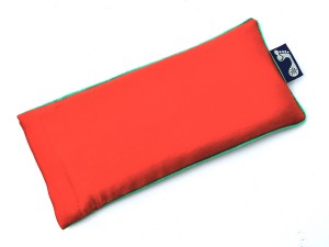Tangerine Eye Pillow (Aqua Piping)